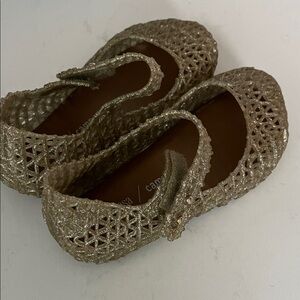 Mini Melissa Sparkling Gold Baby Shoes